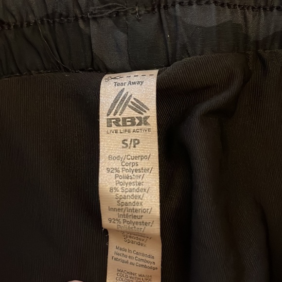 RBX Athletic Shorts. Black & Grey Camo Print - Picture 7 of 7